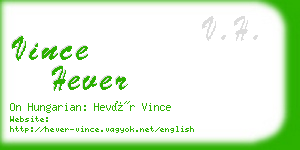 vince hever business card